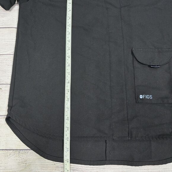 FIGS Jena Technical Snap Women’s Scrub Top Sz XS Black Short Sleeve 1000070 - Picture 10 of 10